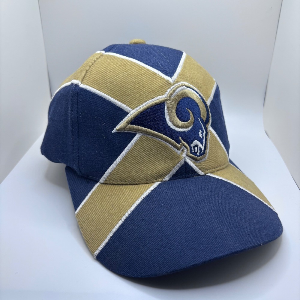 Vintage Annco St Louis Rams NFL Hat Navy Gold Embroidered Logo Adjustable Cap